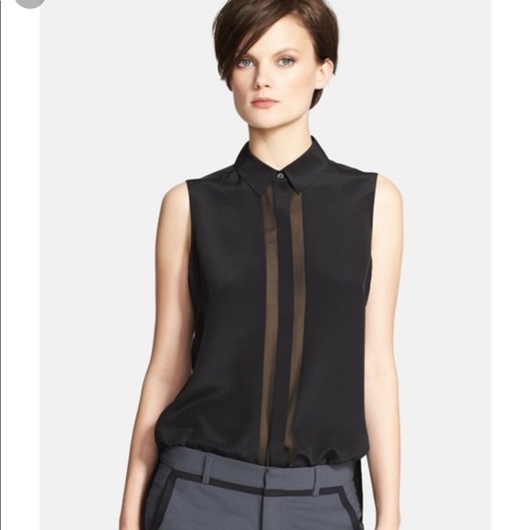 Vince Tops - Vince silk sleeveless button up top